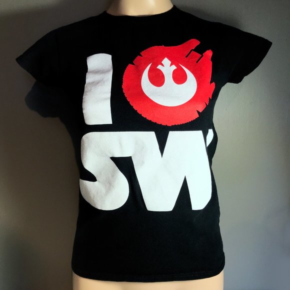 💚 2 For $20 💚 LADIES S ( FITTED ) - I Heart Star Wars - Picture 3 of 8